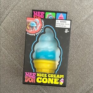 Nee Doh Nice Cream Cone Squishy Toy Blue